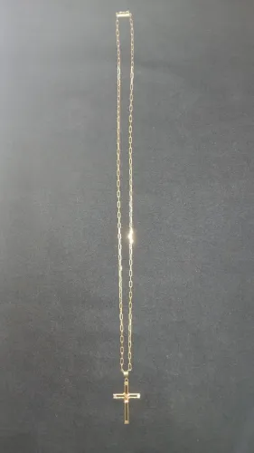 Cordão e anel em prata banhado em ouro