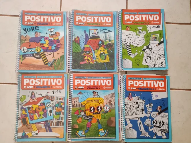 Livros da Positivo anos iniciais vol. 1 ao 4 mais livros de atividade vol. 1/2 e vol.3/4
