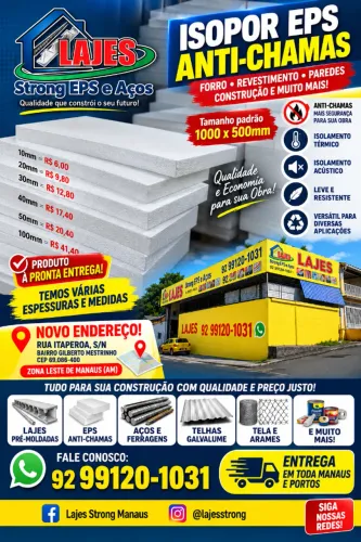 ISOPOR EPS ANTI CHAMAS