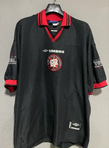 camisa original club athletico paranaense 1999 terceira camisa preta