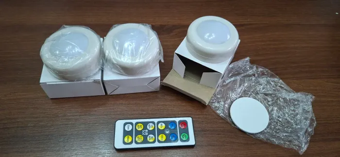 Kit 3 Luminárias LED Sem Fio com Controle Remoto (Novas)