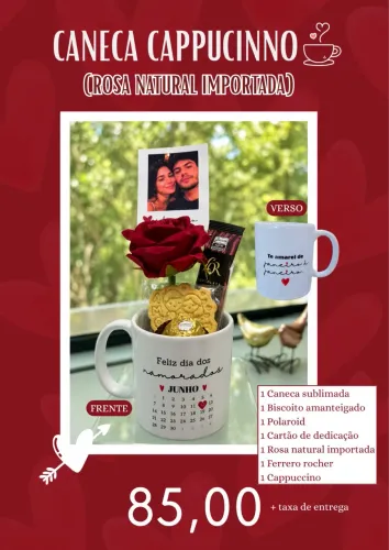 Caneca personalizada dia dos namorados flor