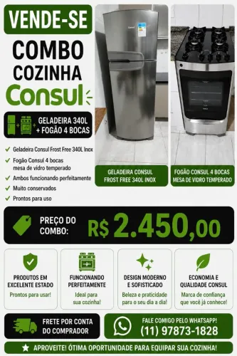 Vendo combo : Geladeira + Fogão