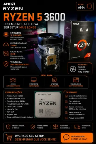 Processador AMD Ryzen 5 3600