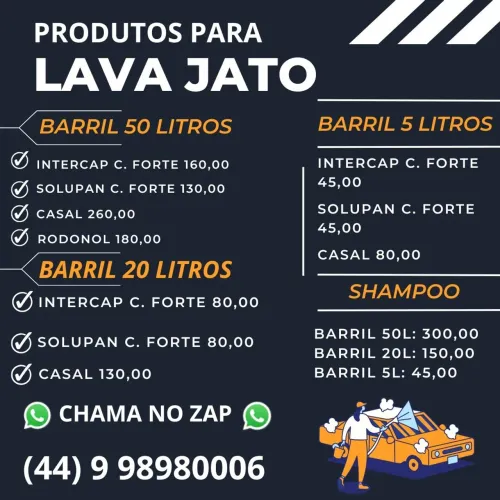 PRODUTOS LAVA JATO