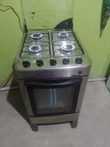 Fogão 4 BC inox automático (entrego)