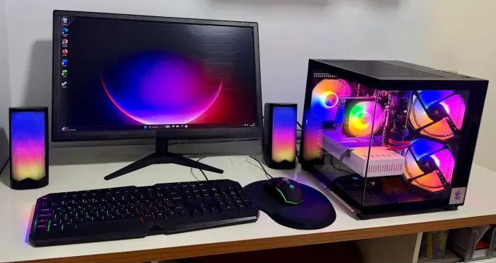 PC Gamer COMPLETO NOVO + RX 580 8GB + Monitor 23" 75Hz + SSD | GTA V, CS2 e Fortnite