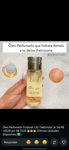 Óleo lily boticário 
