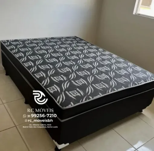 Cama box de casal com Molas Ensacadas OrthoBox 1.38x1.88 Completa