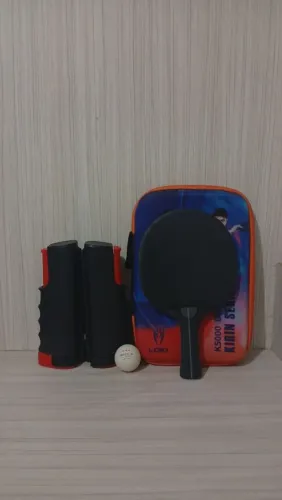 Raquete de Tênis de Mesa Aprovada pelo ITTF + Bolinha Hueilson 3? + bolsa para guardar