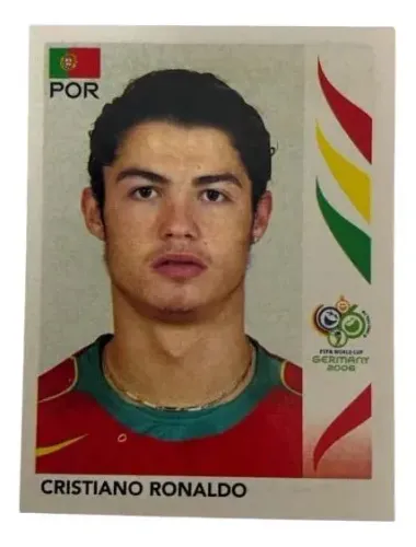 Figurinha oficial Cristiano Ronaldo copa de 2006