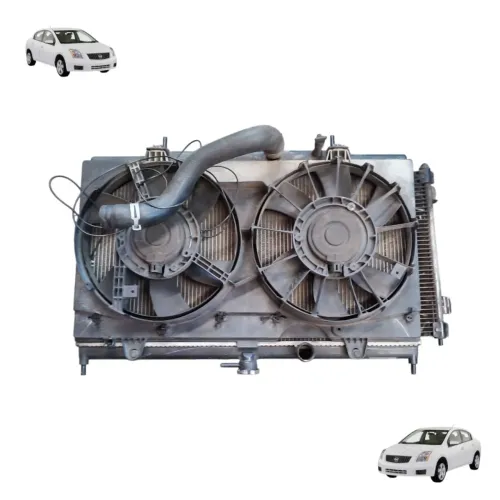 Kit Radiador Condensador Ventoinha Sentra 2008 A 13 Manual Preto