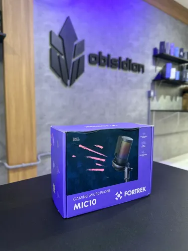 MICROFONE GAMER FORTREK MIC-10 PRETO NOVO.