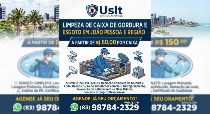 Limpeza de caixa de gordura/dedetização