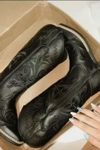 bota texana preta