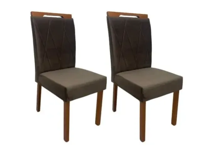 Conjunto Cadeira Ivan 2 Unidades Madeira Maciça l13 S