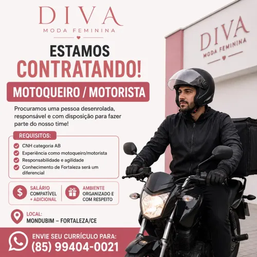 Contrata se Motoqueiro/motorista