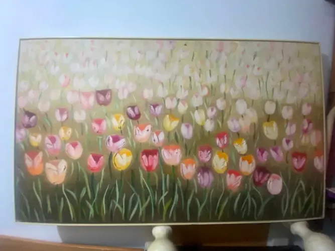 Quadro Moldura Tema Tulipas