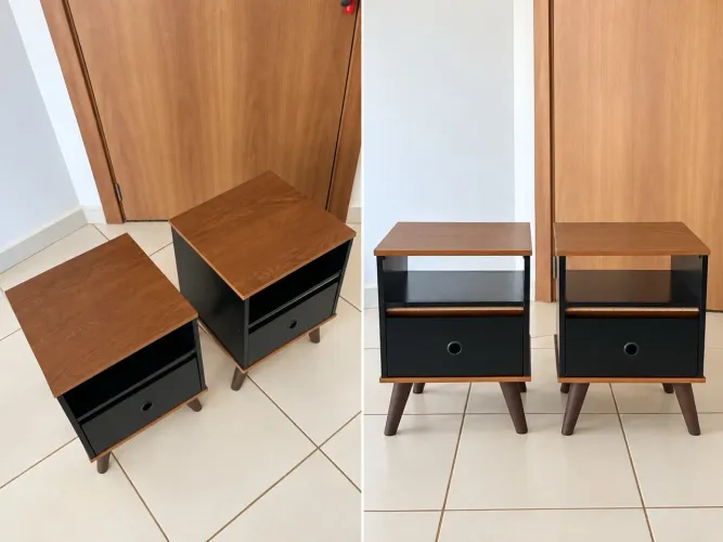 2 MESAS DE CABECEIRA (criado mudo)