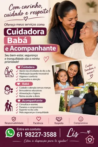 Babá acompanhante e cuidadora