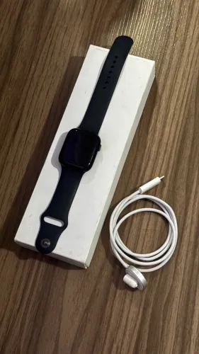 Apple Watch Series 9 GPS 45mm Midnight + Caixa Completa