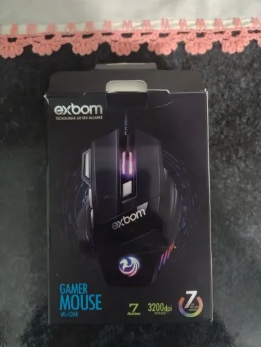Mouse Gamer EXBOM MS-G260 c/ Botão Macro e RGB |  Entrega em 24h
