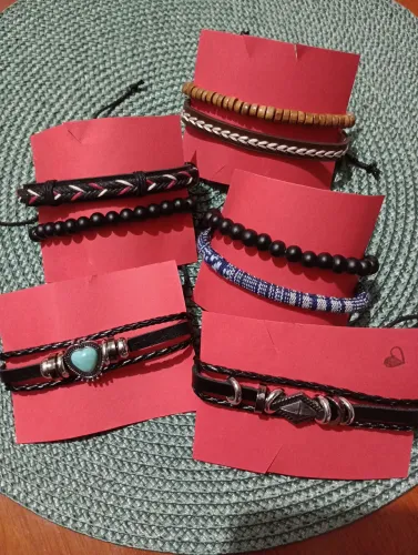 Pulseiras unissex artesanal 8 unidades