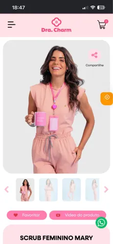 Scrub Mary NOVO - Dra Charm - Malha tecnológica 