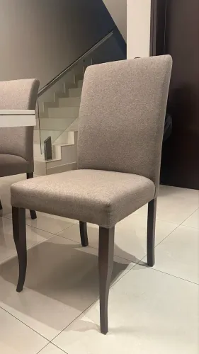 Conjunto 8 cadeiras de jantar estofadas - tecido novo
