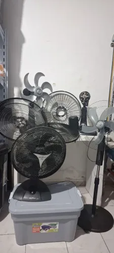 Lote de ventiladores 30 e 40 cm motores queimados só pecas !
