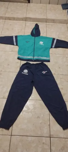 Agasalho retro (jaqueta e calça) do Palmeiras da era Parmalat (período de 1996 a 1998)