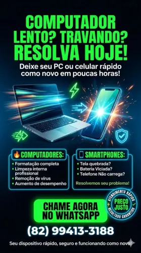 ? PC ou Celular com Problema? ? Solução Rápida e Preço Justo! ?  <br>