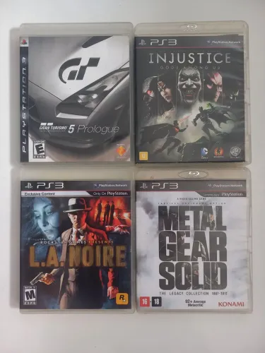 GRAN TURISMO 5 PROLOGUE + INJUSTICE + L.A NOIRE + METAL GEAR SOLID THE LEGACY COLLECTION