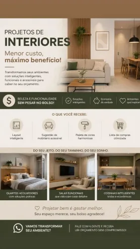Projeto de Interiores com preço justo? Temos sim!
