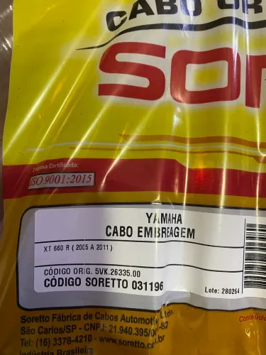 Cabo da embreagem Xt660 R Tenere 660 S/ ABS