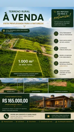 Terreno de chácara com ótima topografia e localização