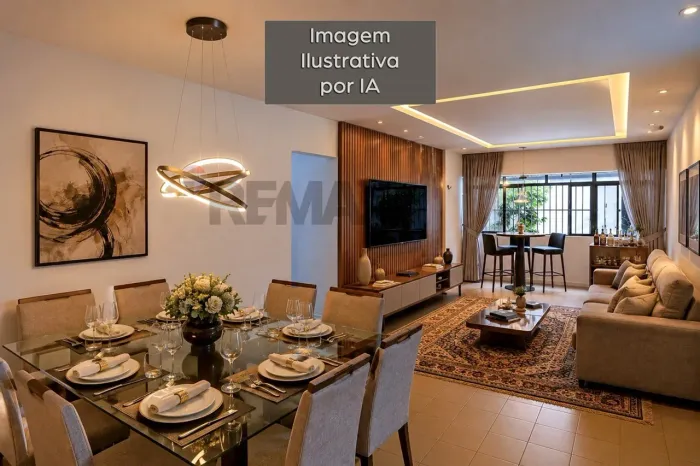 Apartamento de 104m com 3 quartos, sendo 1 suíte, dependência completa, 1 vaga de garagem.
