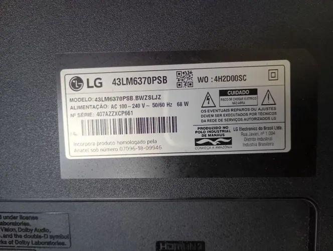 vendo uma tv com display quebrado para tira peças 