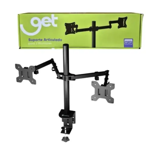 Suporte Articulado para 2 Monitores 10" a 27" Polegadas *NOVO*