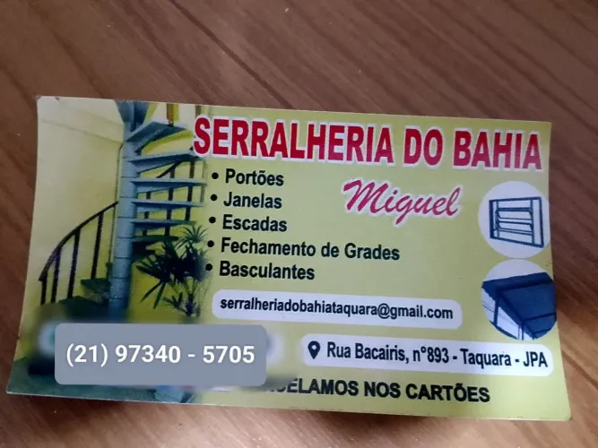Serralheria do Bahia - Taquara 