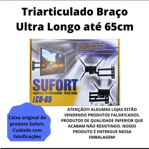 Suporte de tv triarticulado novo comprei porém não deu na minha tv