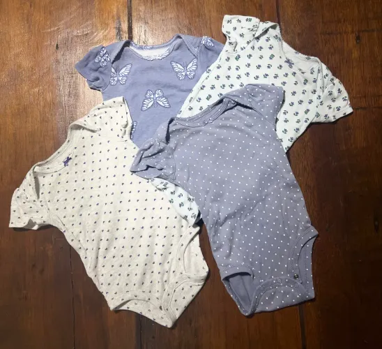 Kit 4 Bodys Carters Menina 