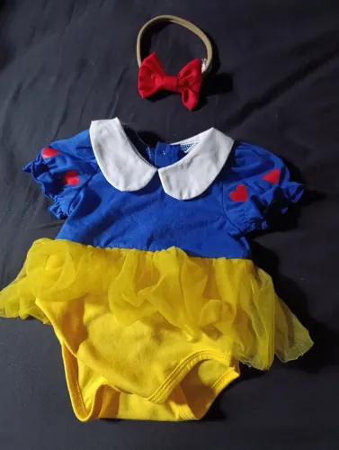 Fantasia Branca de Neve Bebê Mesversario