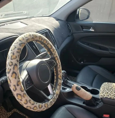 Capa de volante e porta lixo para carro