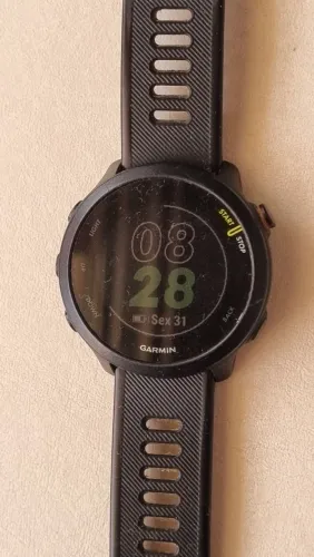 Relogio Garmin Forerunner 55 Preto GPS Monitor Esportivo