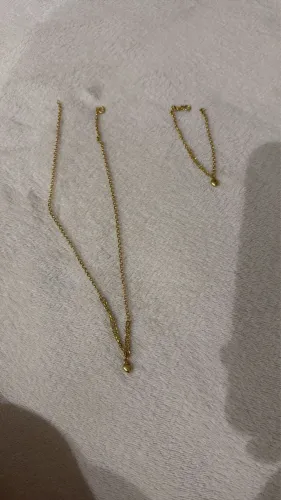 Colar e pulseira ouro 18