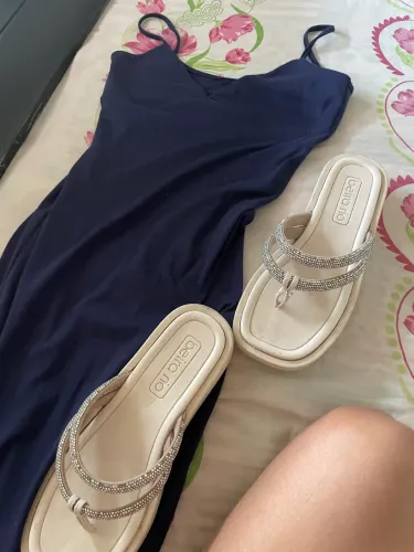 vestido com sandália beira rio