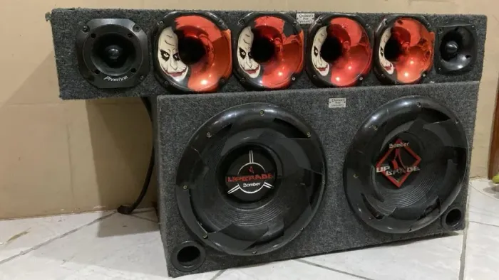 Som automotivo completo 12" + twitter 250 + corneta 250 grave forte BARATO