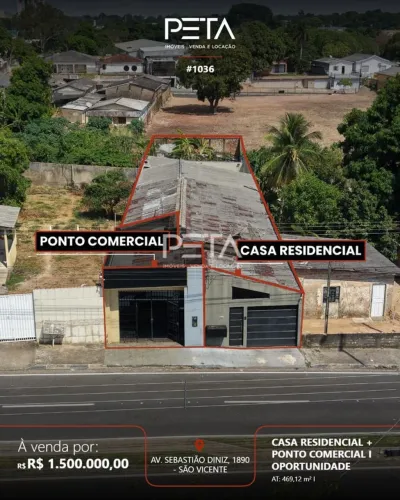 Casa com 3 quartos, São Vicente - Boa Vista