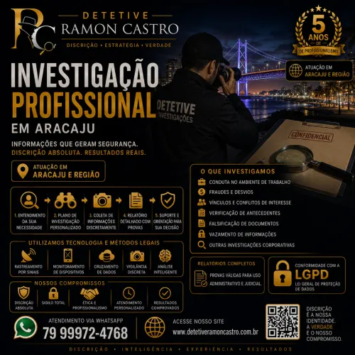 Detetive Profissional - Aracaju SE - Atendimento 24 horas